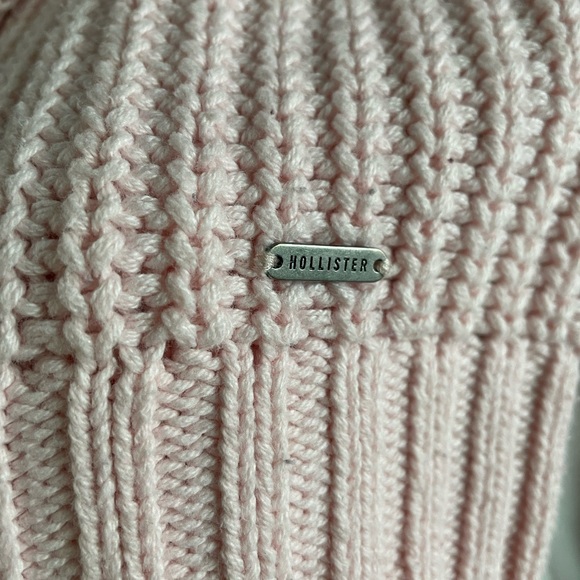 Pink Hollister Women’s Cropped Knit Sweater - Picture 4 of 4